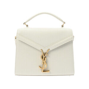 SAINT LAURENT Cassandra Shoulder Bag White Leather